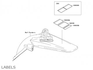 LABELS - KX250-N2 KX250F 2005 USA CANADA