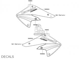 DECALS - KX250-N2 KX250F 2005 USA CANADA