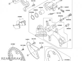 REAR BRAKE - KX250-N2 KX250F 2005 USA CANADA