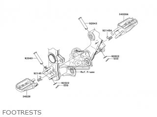FOOTRESTS - KX250-N2 KX250F 2005 USA CANADA