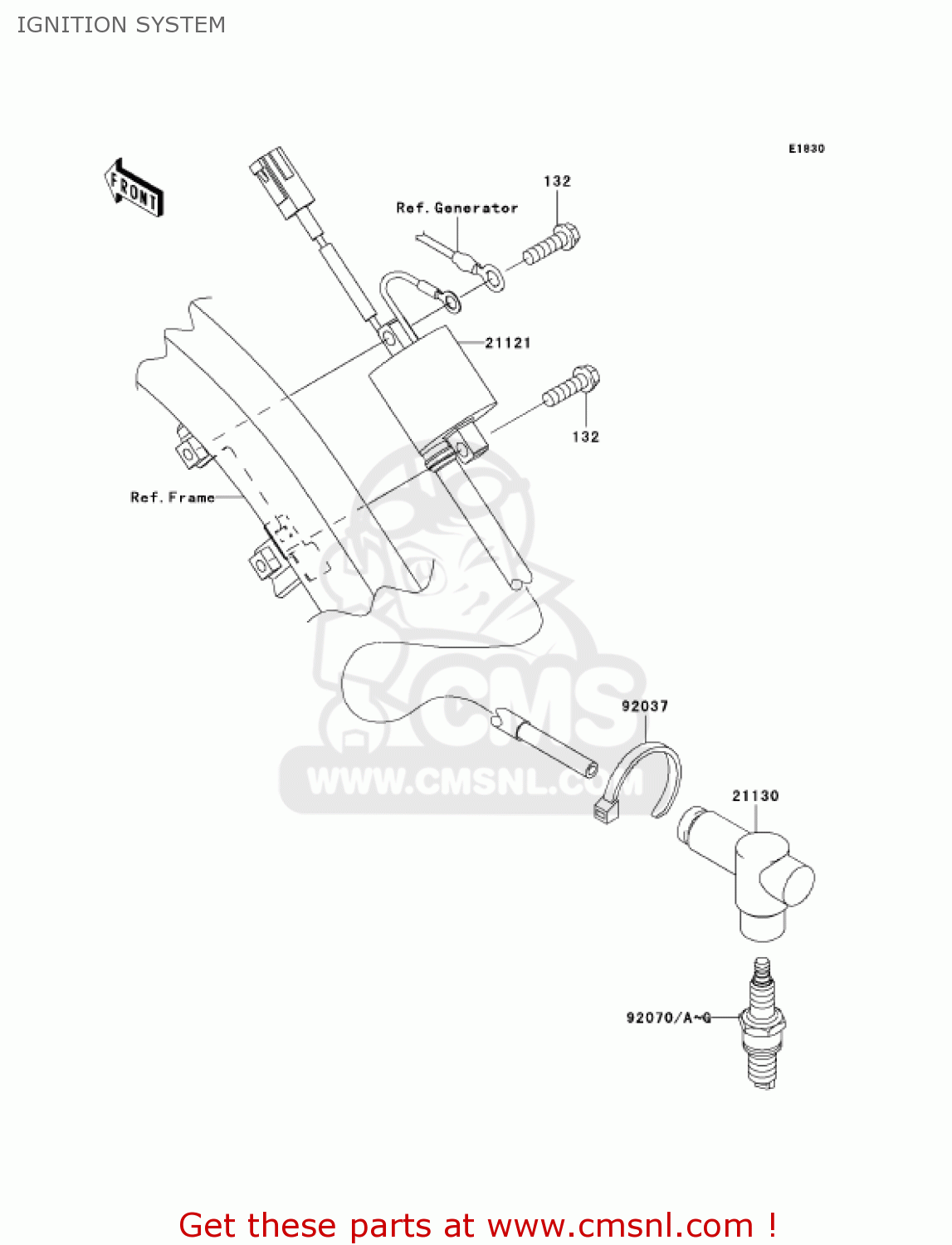 IGNITION SYSTEM KX250-R1 KX250 2005 USA CANADA