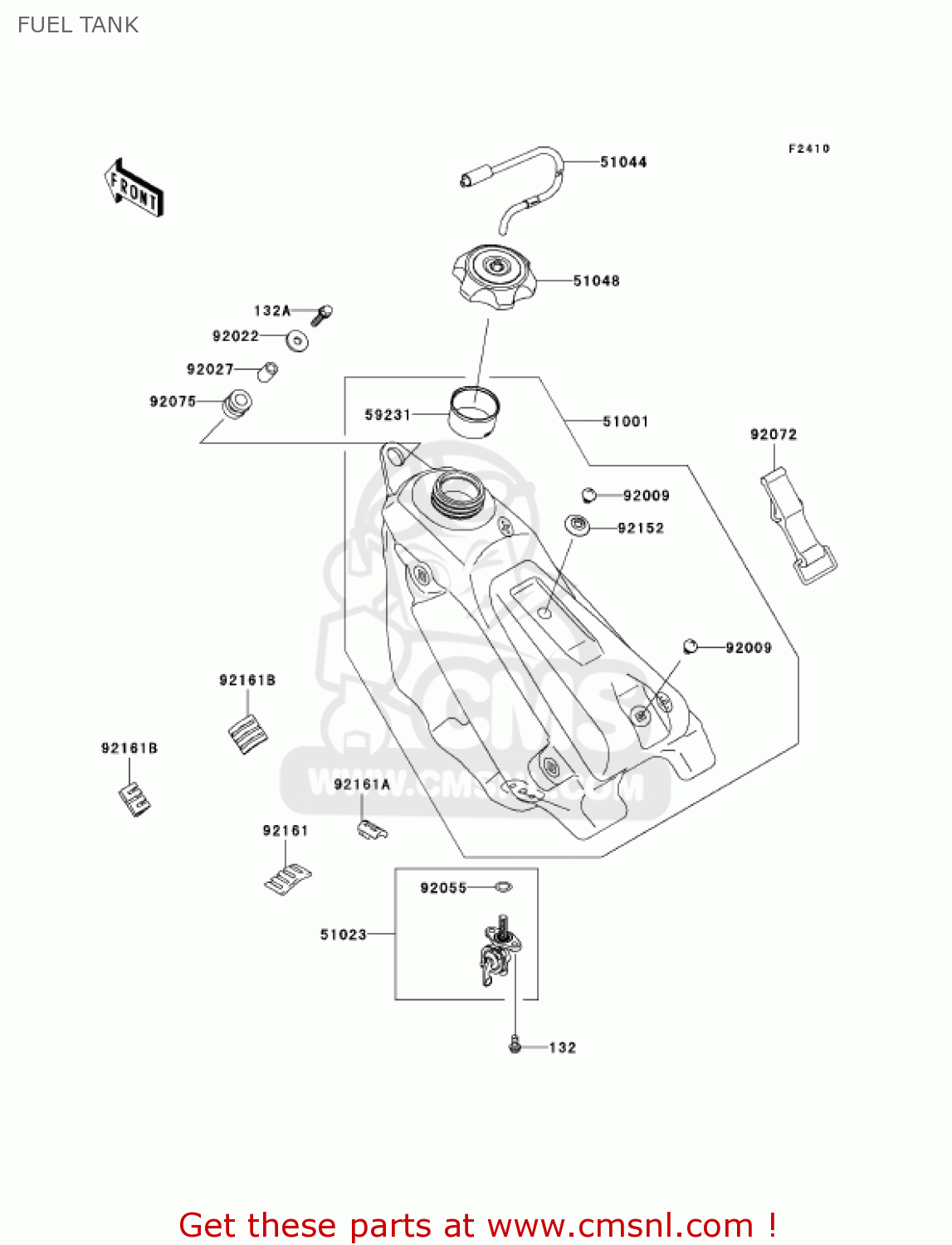 FUEL TANK KX250-R1 KX250 2005 USA CANADA