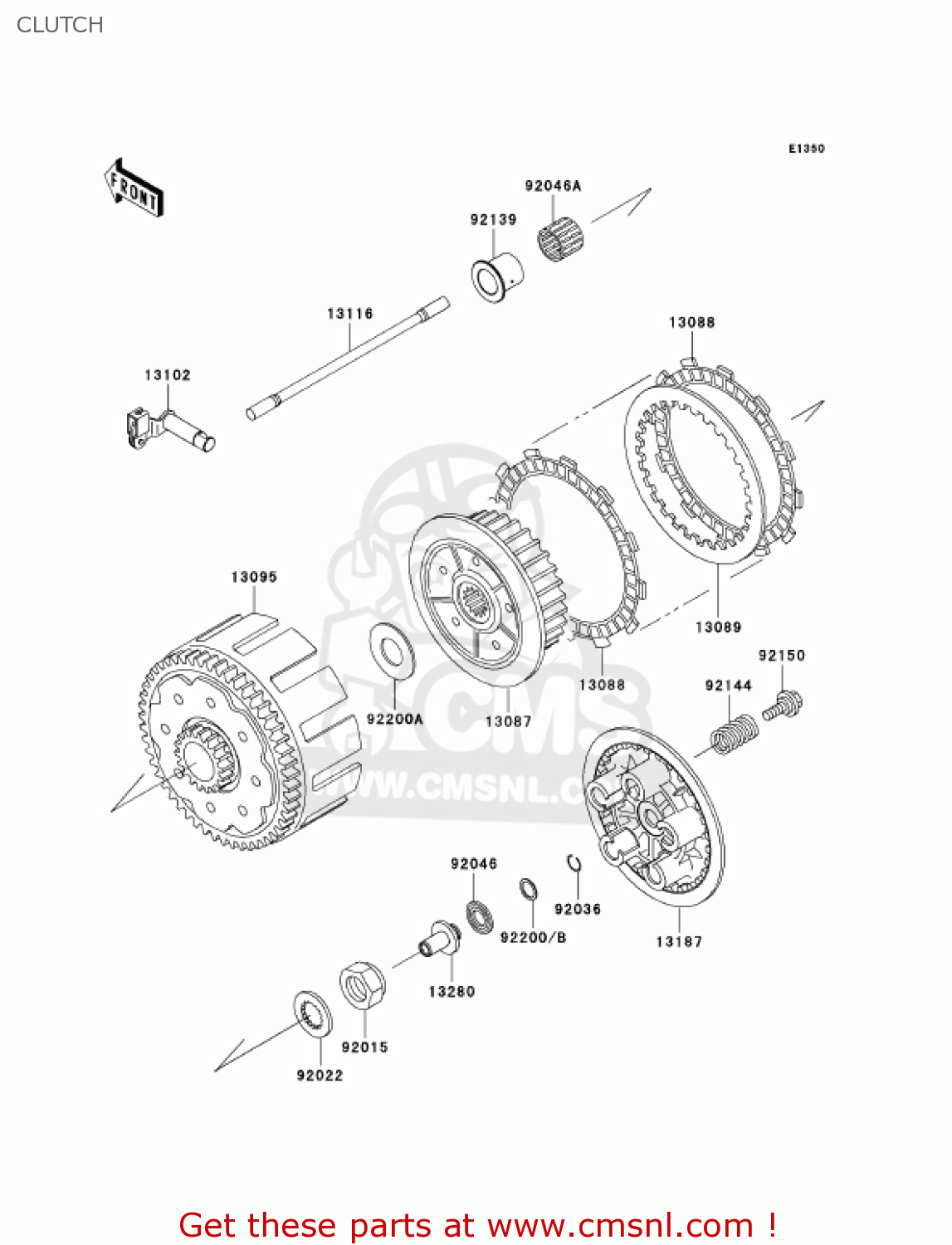 CLUTCH KX250-R1 KX250 2005 USA CANADA
