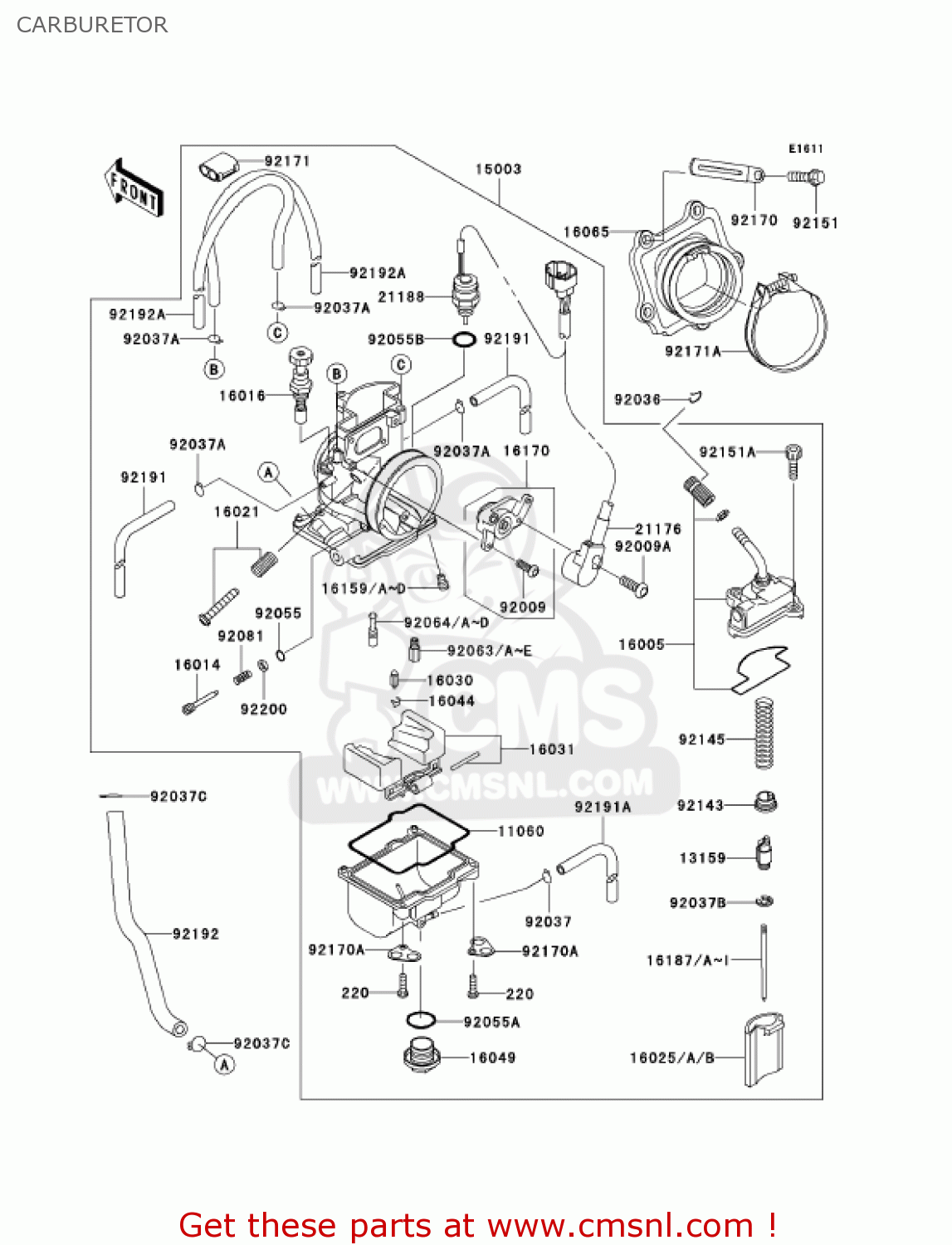 CARBURETOR KX250-R1 KX250 2005 USA CANADA