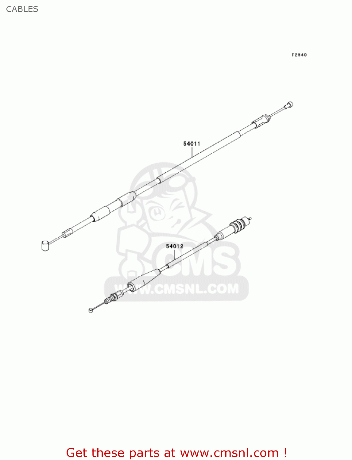 CABLES KX250-R1 KX250 2005 USA CANADA