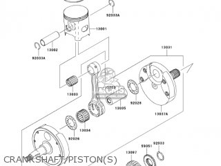 CRANKSHAFT/PISTON(S) - KX250-R1 KX250 2005 USA CANADA