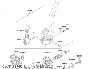 KICKSTARTER MECHANISM - KX250-R1 KX250 2005 USA CANADA