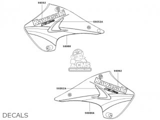 DECALS - KX250-R1 KX250 2005 USA CANADA