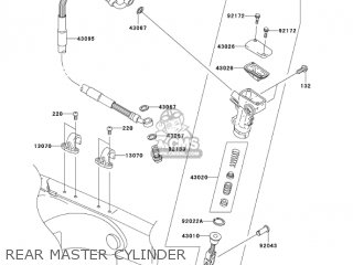 REAR MASTER CYLINDER - KX250-R1 KX250 2005 USA CANADA