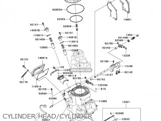 CYLINDER HEAD/CYLINDER - KX250-R1 KX250 2005 USA CANADA