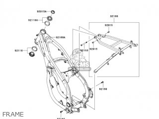 FRAME - KX250-R1 KX250 2005 USA CANADA