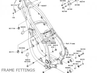 FRAME FITTINGS - KX250-R1 KX250 2005 USA CANADA