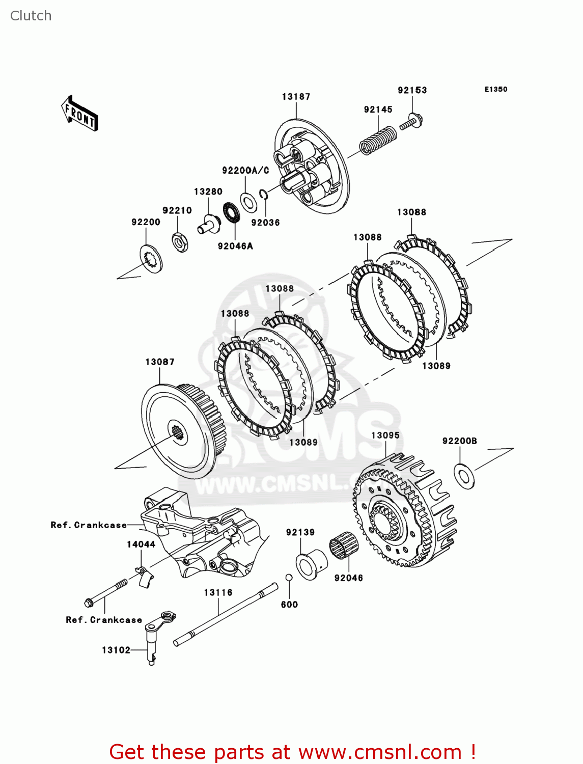 Kawasaki KX250-T8F KX250F 2008 USA Clutch - buy original Clutch