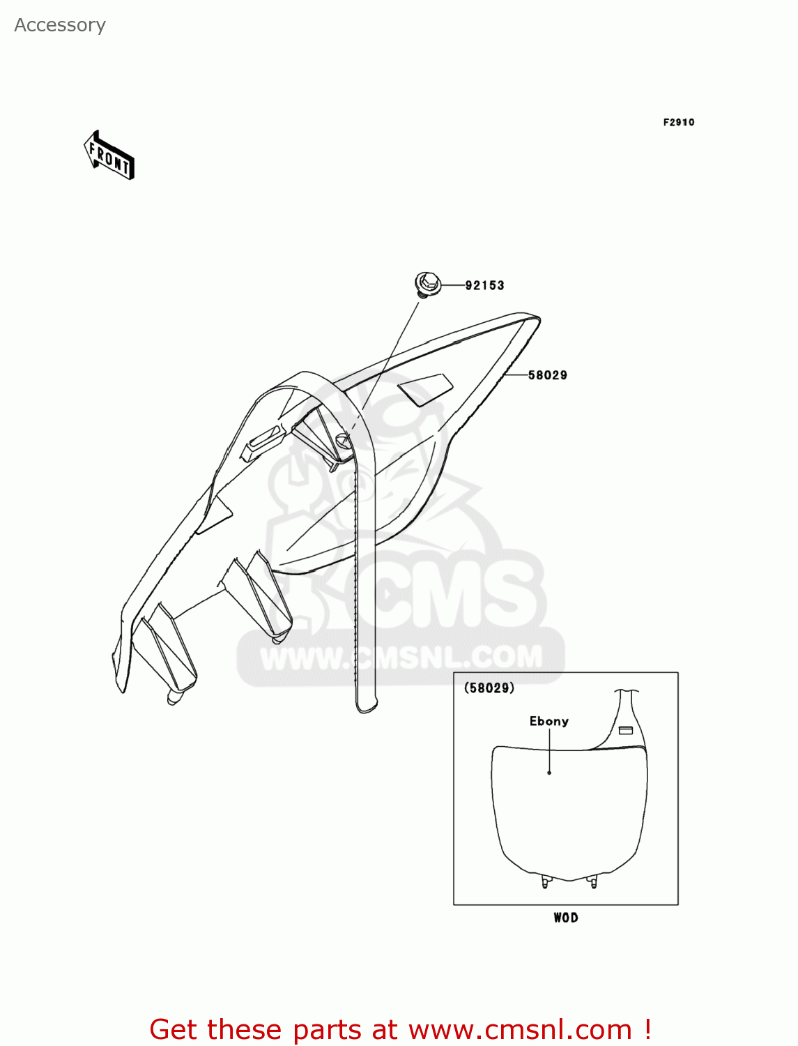 Kawasaki KX250XAFB KX250F 2010 USA Accessory buy original Accessory