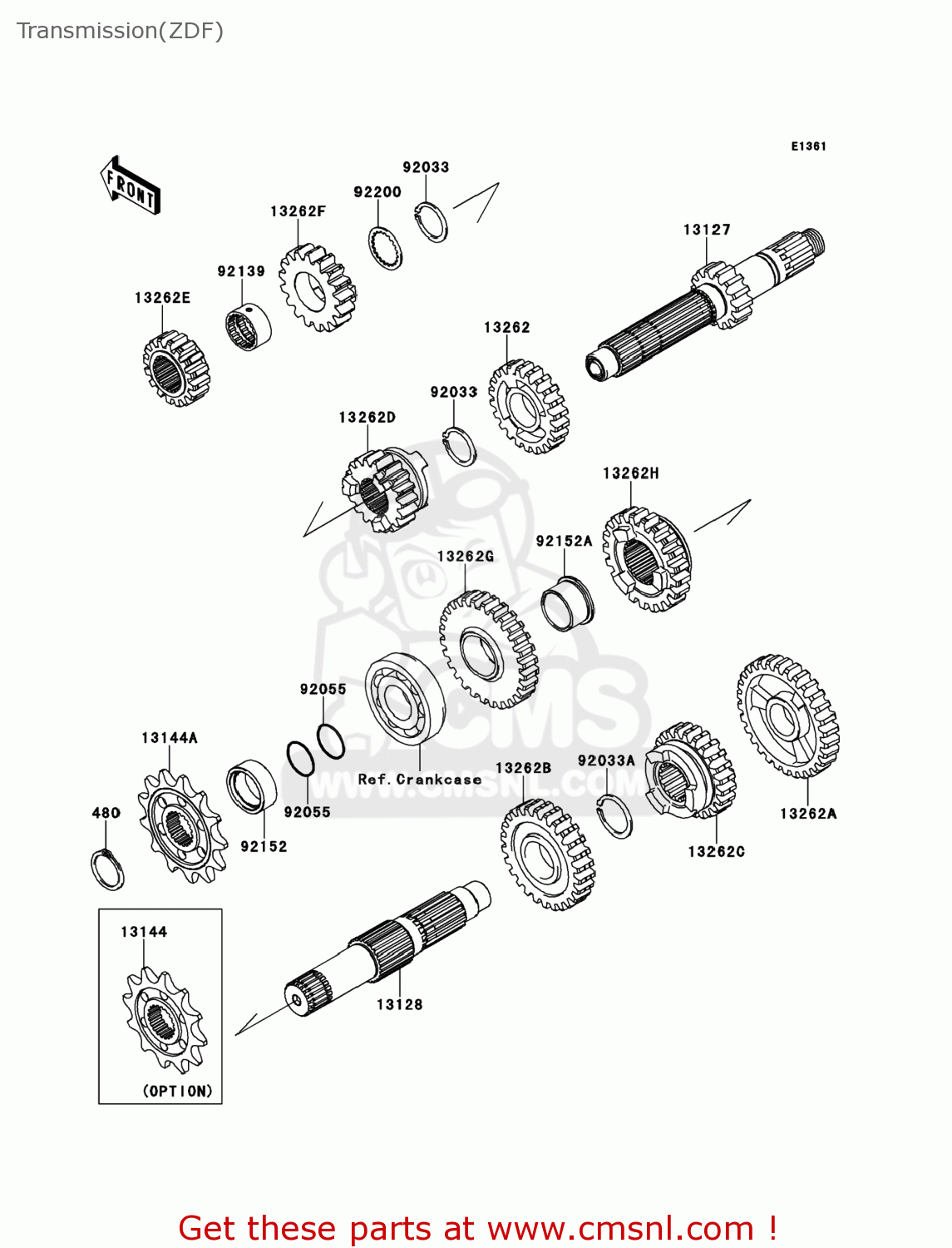 Kawasaki KX250-ZDF KX250F 2013 USA Transmission(ZDF) - buy