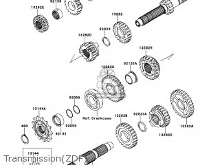 Kawasaki KX250-ZDF KX250F 2013 USA parts lists and schematics