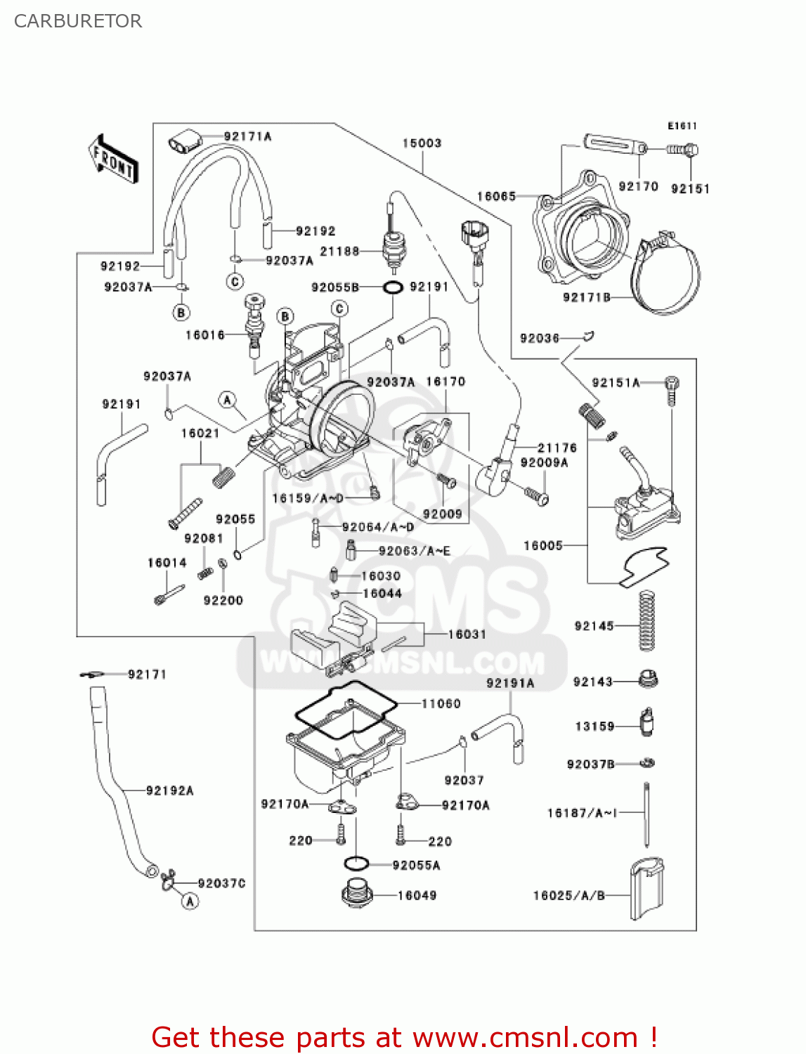 CARBURETOR KX250R6F KX250 2006 USA CANADA