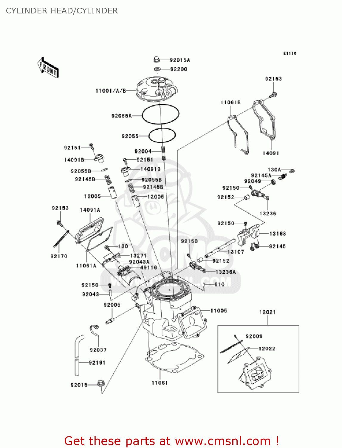 CYLINDER HEAD/CYLINDER KX250R6F KX250 2006 USA CANADA