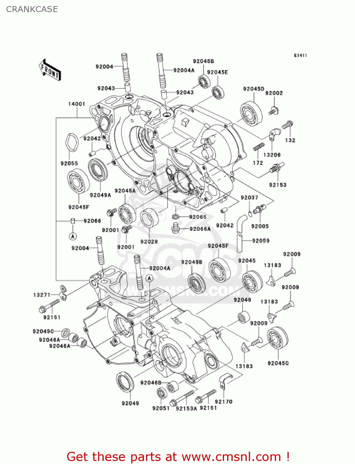 CRANKCASE KX250R6F KX250 2006 USA CANADA