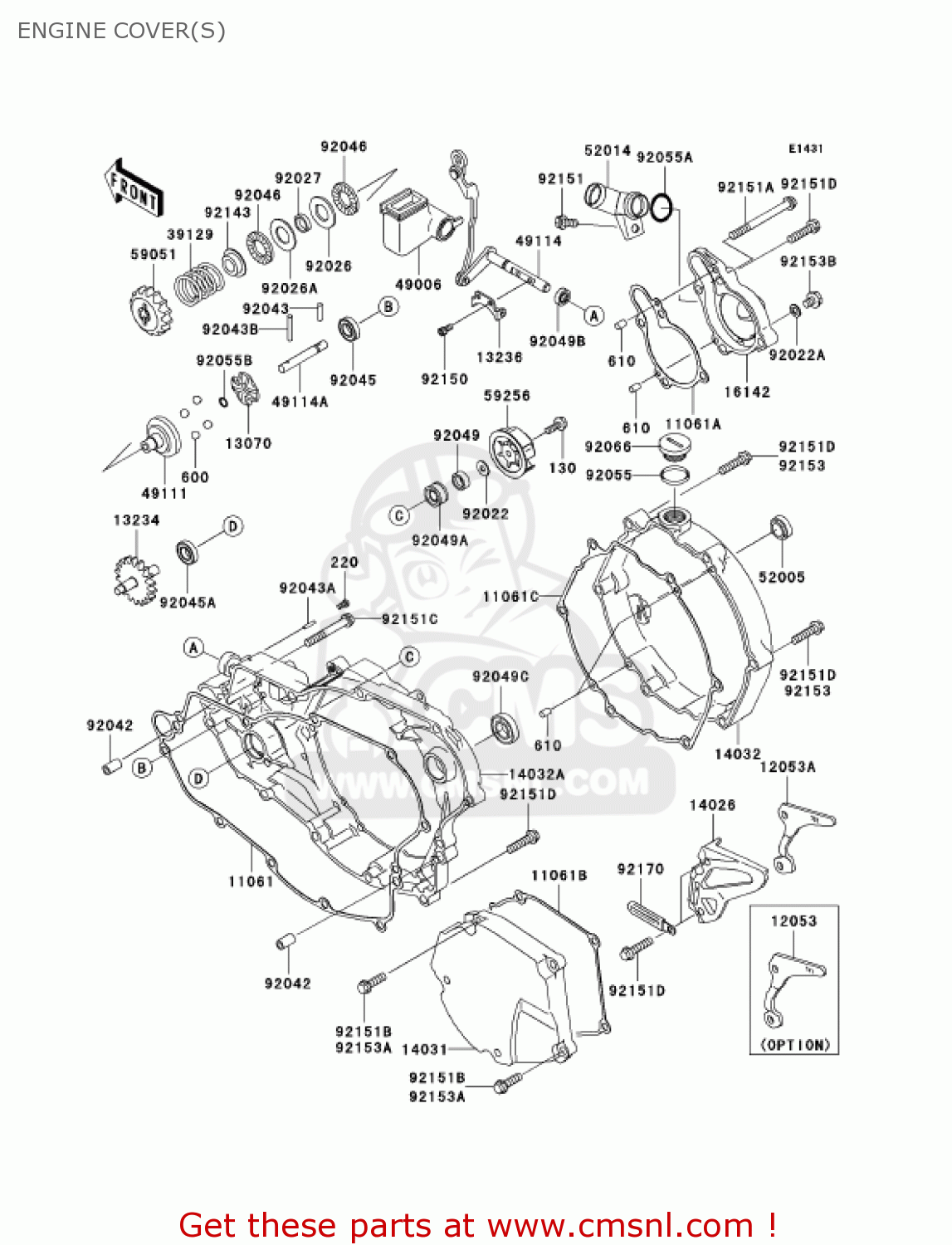 ENGINE COVER(S) KX250R6F KX250 2006 USA CANADA