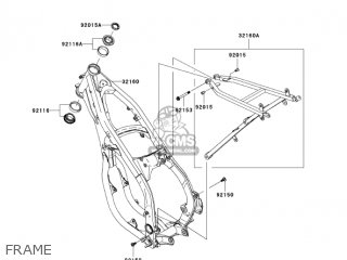 FRAME - KX250R6F KX250 2006 USA CANADA