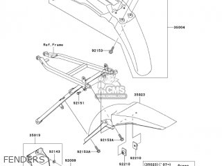 FENDERS - KX250R6F KX250 2006 USA CANADA