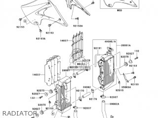 RADIATOR - KX250R6F KX250 2006 USA CANADA