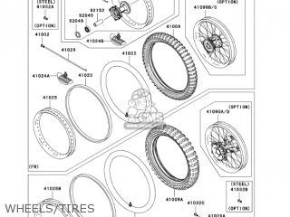 WHEELS/TIRES - KX250R6F KX250 2006 USA CANADA