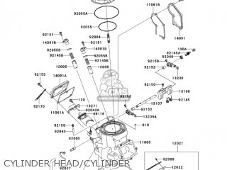 CYLINDER HEAD/CYLINDER - KX250R6F KX250 2006 USA CANADA