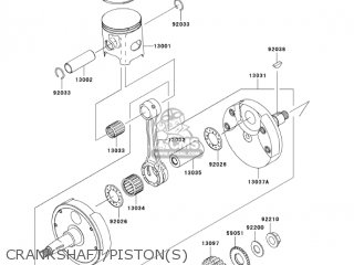 CRANKSHAFT/PISTON(S) - KX250R6F KX250 2006 USA CANADA