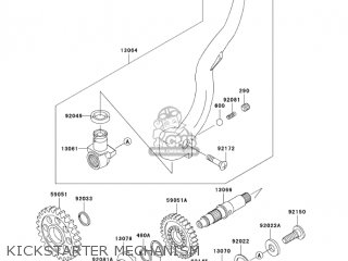KICKSTARTER MECHANISM - KX250R6F KX250 2006 USA CANADA