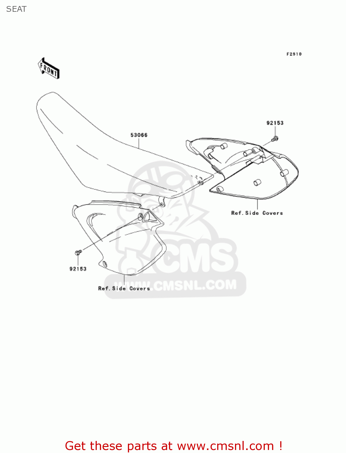 SEAT KX250R7F KX250 2007 USA CANADA