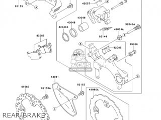 REAR BRAKE - KX250R7F KX250 2007 USA CANADA