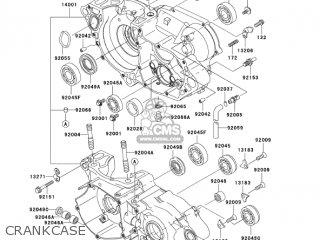 CRANKCASE - KX250R7F KX250 2007 USA CANADA