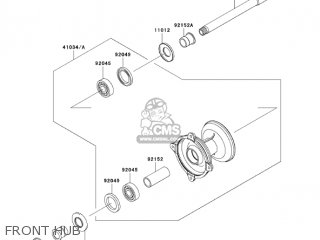 FRONT HUB - KX250R7F KX250 2007 USA CANADA