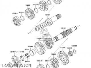 TRANSMISSION - KX250R7F KX250 2007 USA CANADA