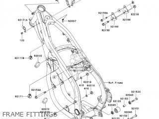 FRAME FITTINGS - KX250R7F KX250 2007 USA CANADA