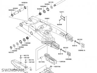 SWINGARM - KX250R7F KX250 2007 USA CANADA