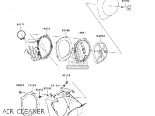 AIR CLEANER - KX250R7F KX250 2007 USA CANADA