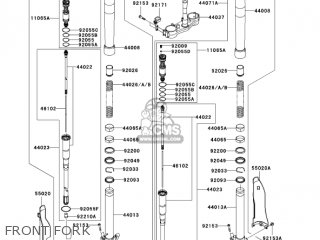 FRONT FORK - KX250R7F KX250 2007 USA CANADA