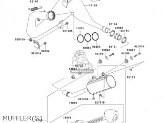 MUFFLER(S) - KX250R7F KX250 2007 USA CANADA