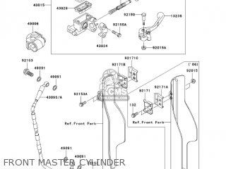 FRONT MASTER CYLINDER - KX250R7F KX250 2007 USA CANADA