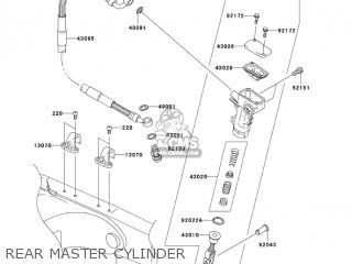 REAR MASTER CYLINDER - KX250R7F KX250 2007 USA CANADA