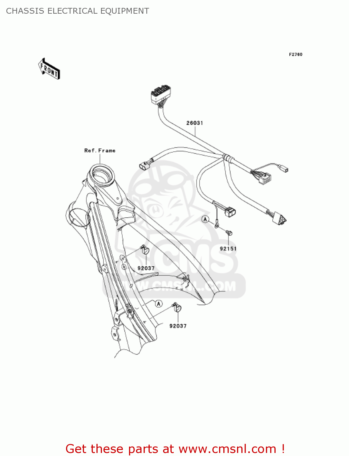 CHASSIS ELECTRICAL EQUIPMENT KX250T6F KX250F 2006 USA CANADA