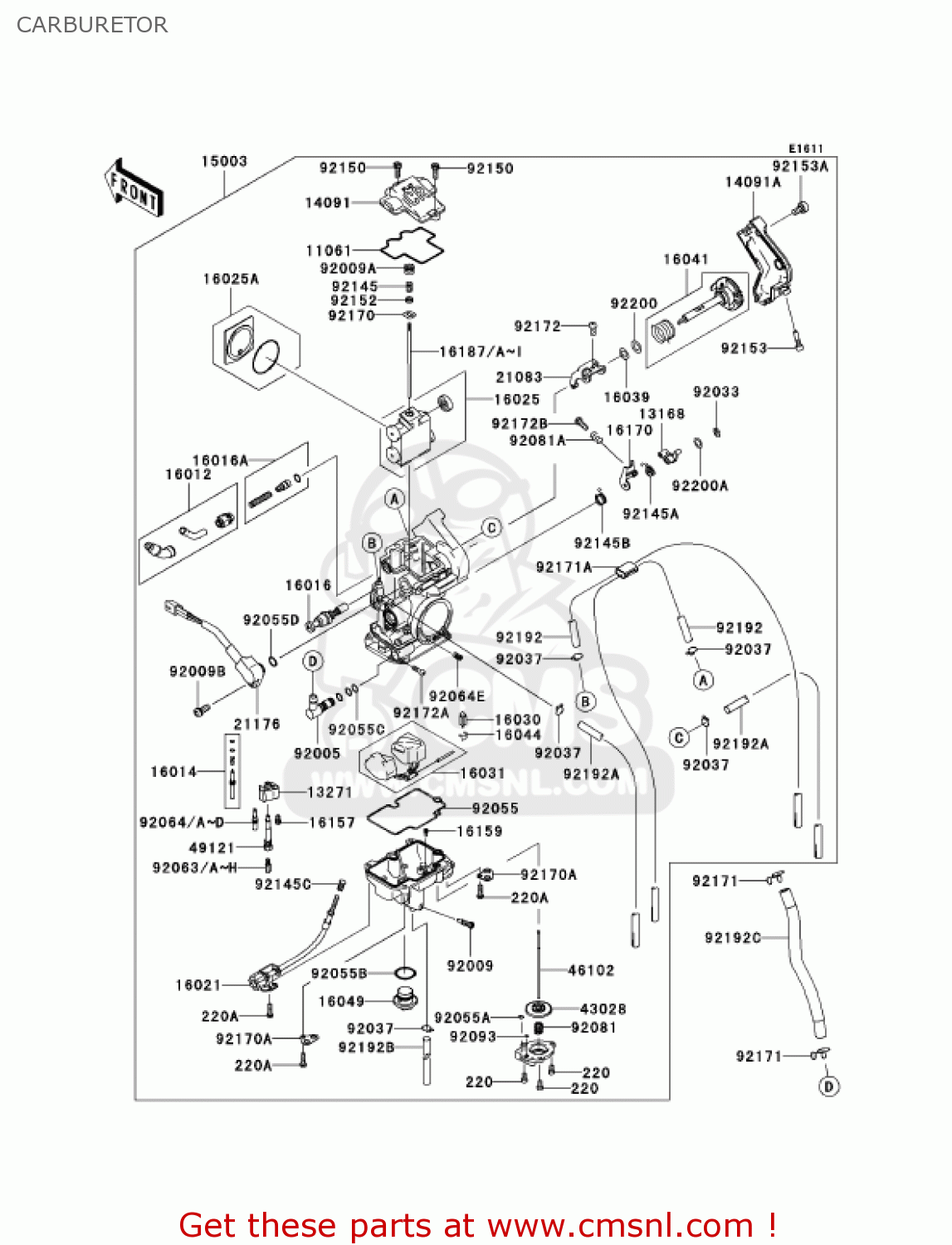 CARBURETOR KX250T6F KX250F 2006 USA CANADA