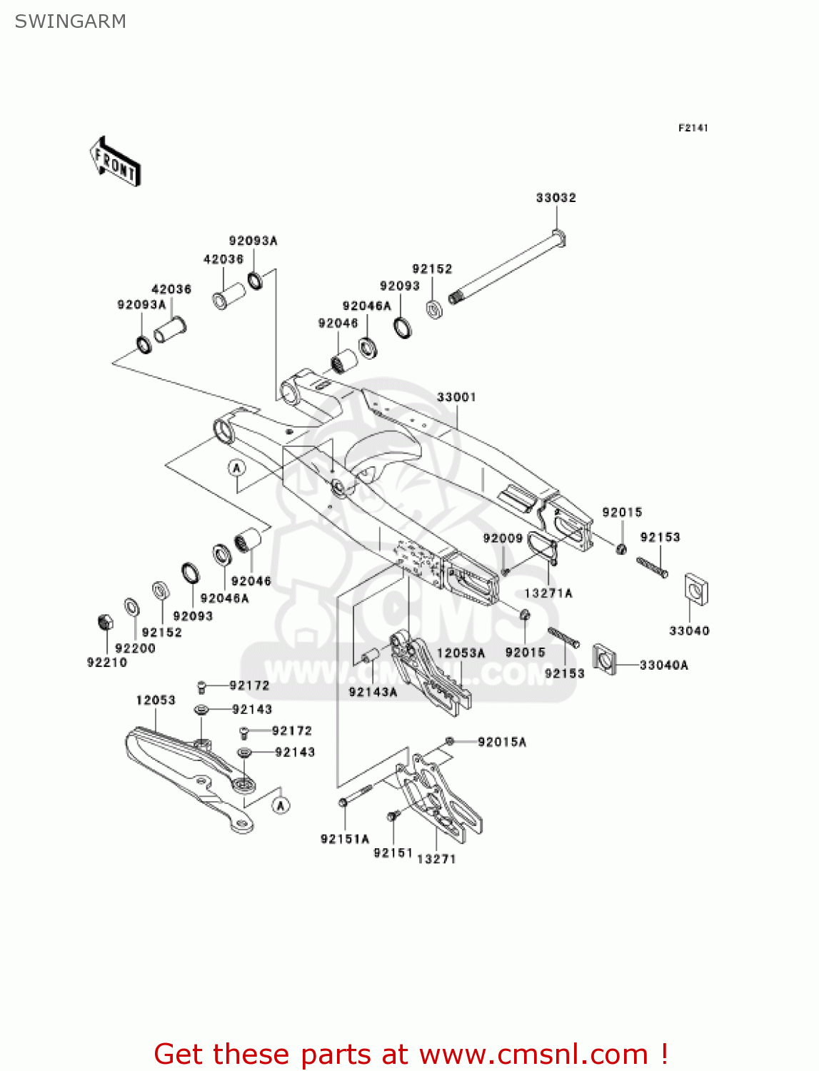 SWINGARM KX250T6F KX250F 2006 USA CANADA
