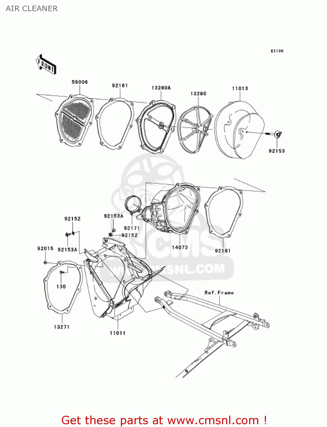 AIR CLEANER KX250T6F KX250F 2006 USA CANADA