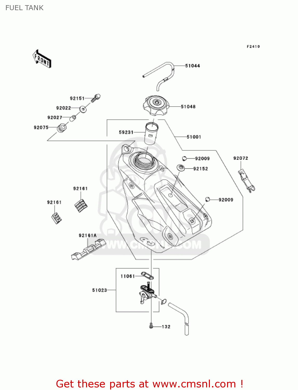 FUEL TANK KX250T6F KX250F 2006 USA CANADA