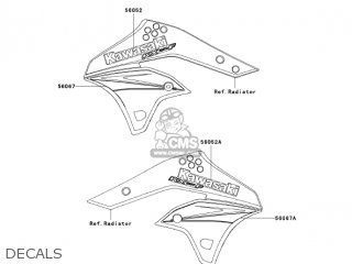 DECALS - KX250T6F KX250F 2006 USA CANADA