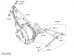 FRAME - KX250T6F KX250F 2006 USA CANADA